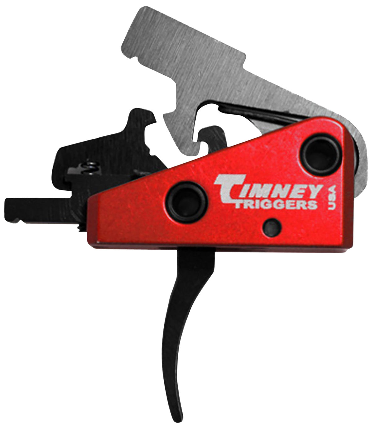 Timney 662S Targa Short AR-15 Two-Stage Curved Trigger with 2 lb Pull Black/Red Finish