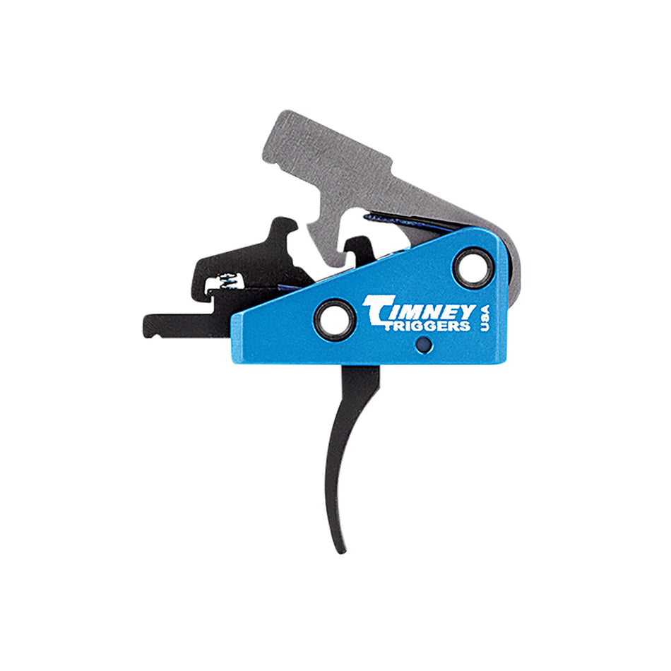 Timney 663S Targa Long AR-15 Two-Stage Curved Trigger with 2 lb Pull Black/Blue Finish