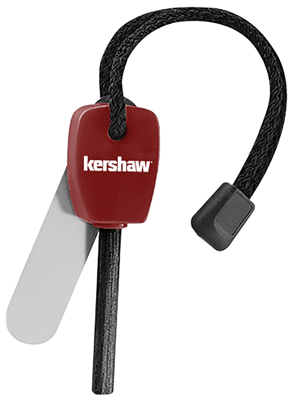 Kershaw 1019X Magnesium Fire Starter Red Handle with Steel Striker