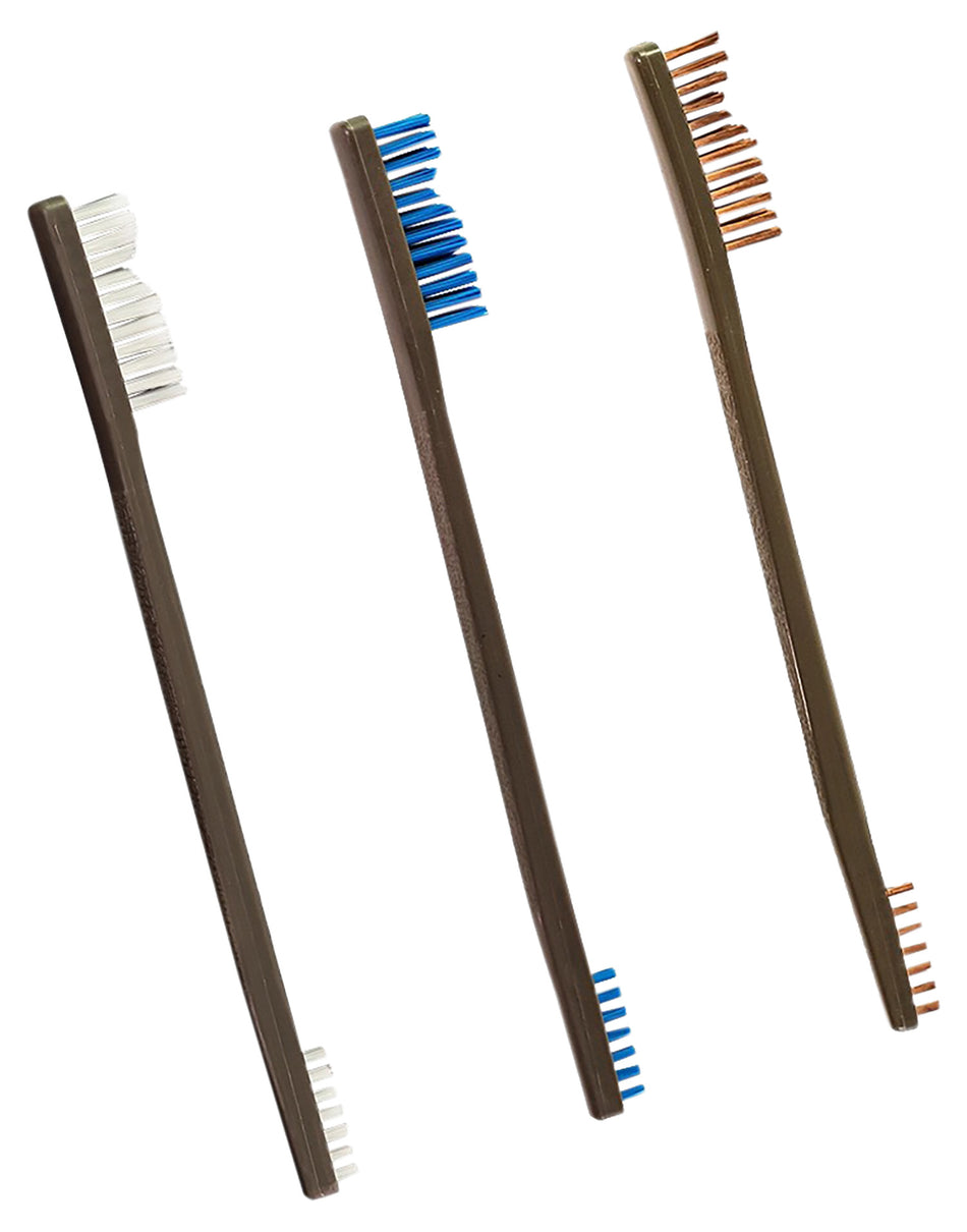 Otis All Purpose Firearm Cleaning Brushes Nylon and Bronze 3 Piece Set