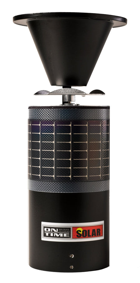 On Time 11114 Solar Elite Lifetime Game Feeder, Integrated Solar Panel, 6 Daily Programs, Black