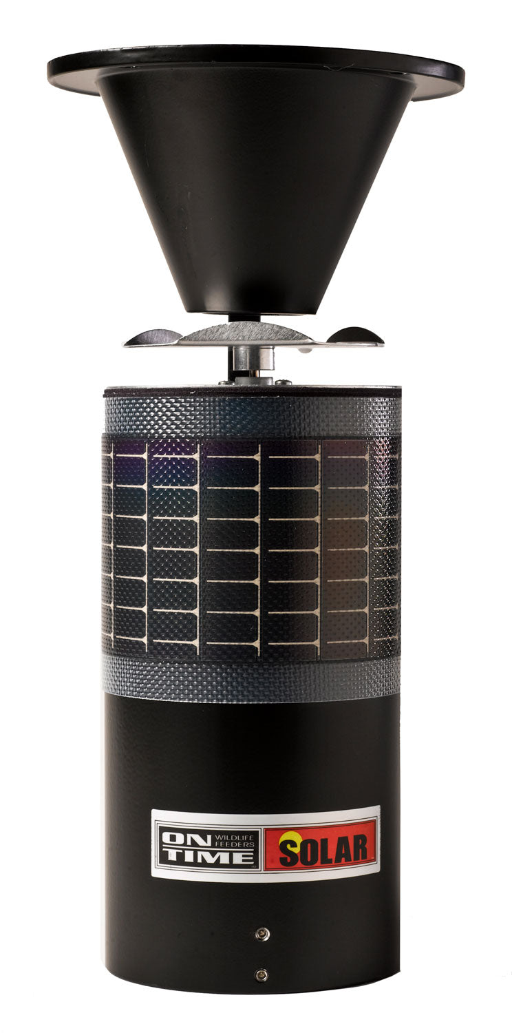 On Time 11114 Solar Elite Lifetime Game Feeder, Integrated Solar Panel, 6 Daily Programs, Black