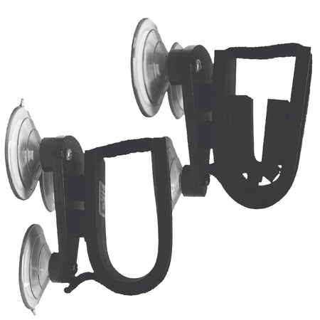 Rugged Gear 10010 Black Metal Suction Cup Firearm Holder