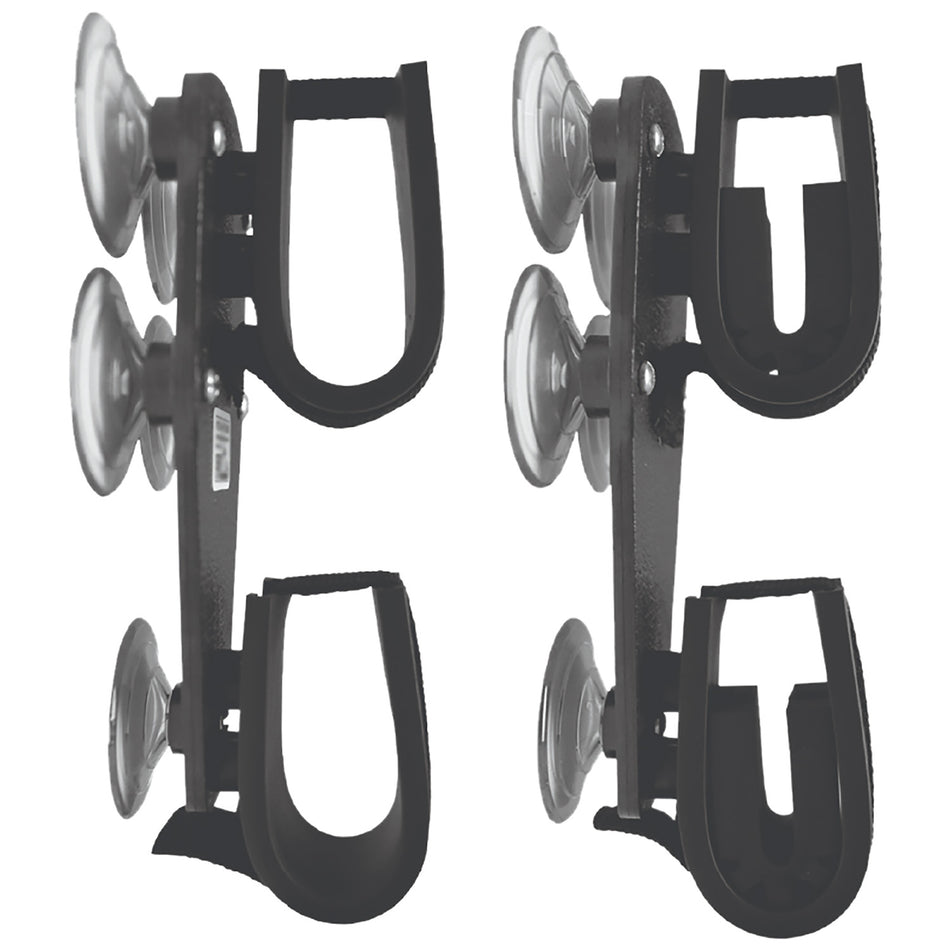 Rugged Gear 10020 Universal Suction Cup Gun Holder Black Metal