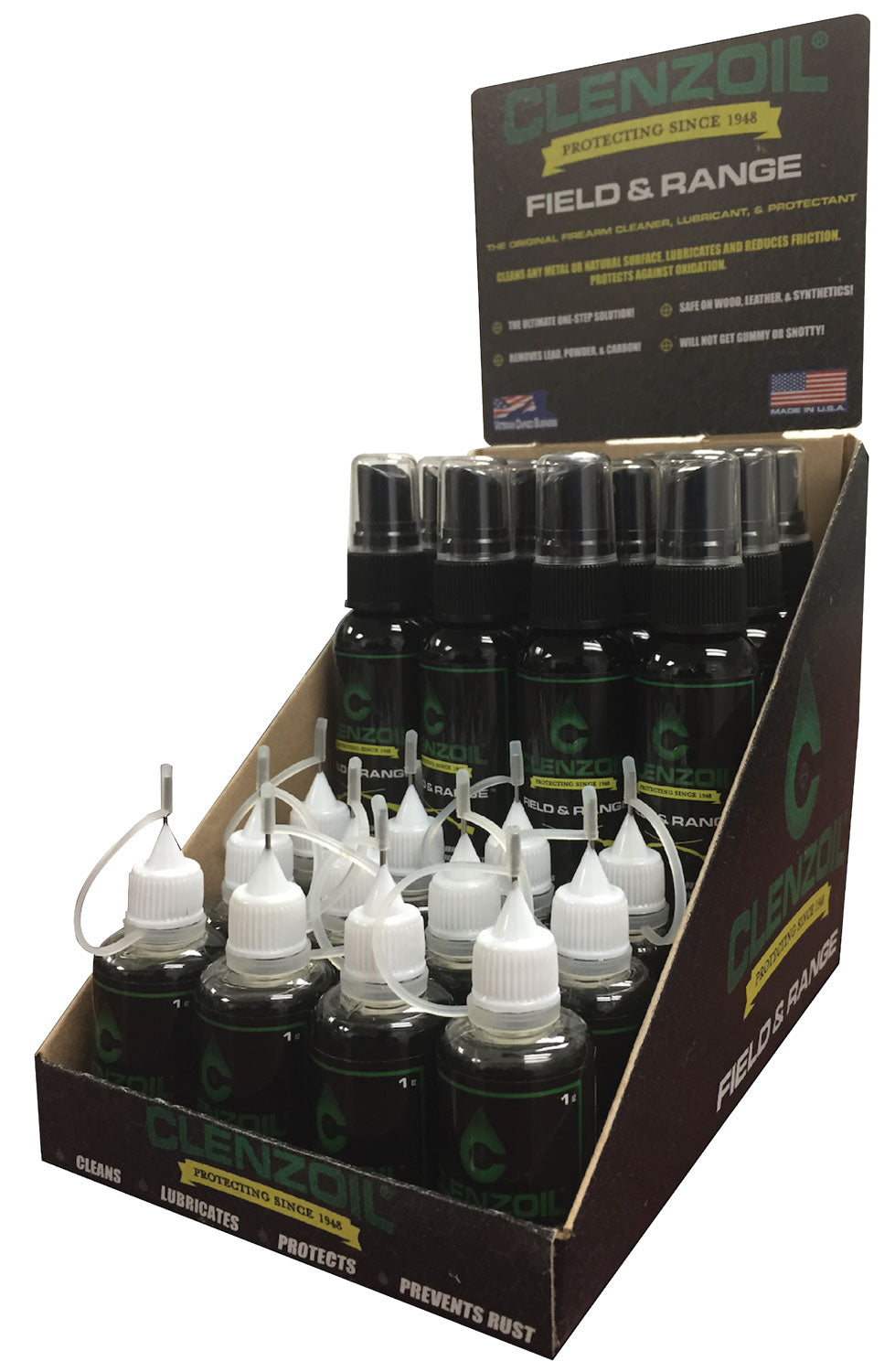 Clenzoil 2281 Field & Range 24-Count Display, One-Step Cleaner Lubricant and Rust Preventative