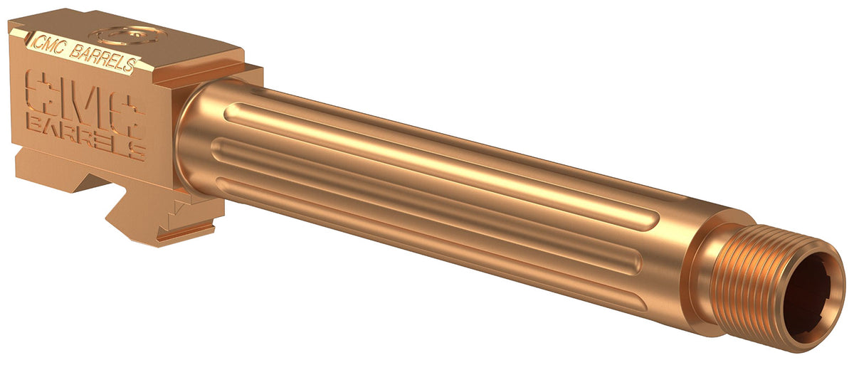CMC Triggers Match Precision Barrel for Glock 17 Gen3-4 9mm Luger 4.48" Bronze DLC Fluted/Threaded
