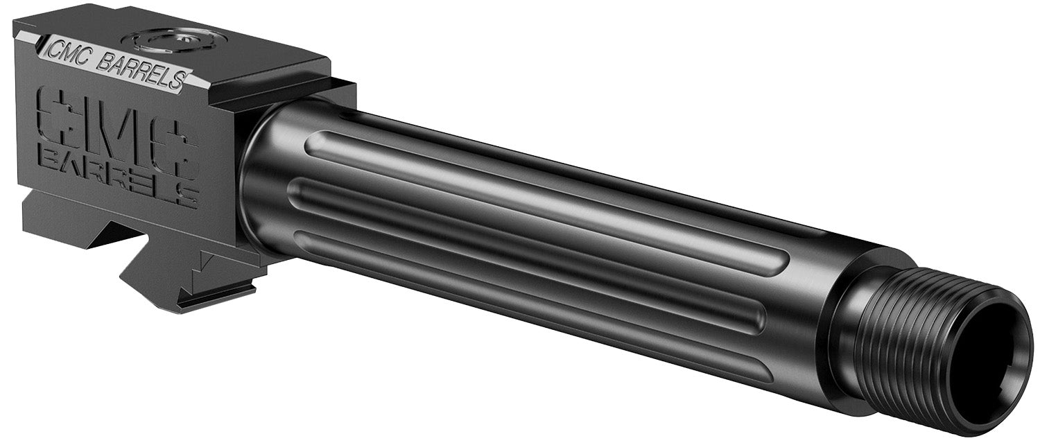 CMC Triggers Match Precision Barrel for Glock 19 Gen3-4 9mm Luger 4.01" Black DLC Fluted/Threaded