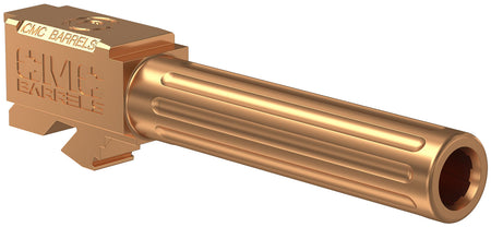 CMC Triggers Match Precision Barrel for Glock 19 Gen3-4 9mm Luger 4.01" Bronze DLC Fluted Match Grade