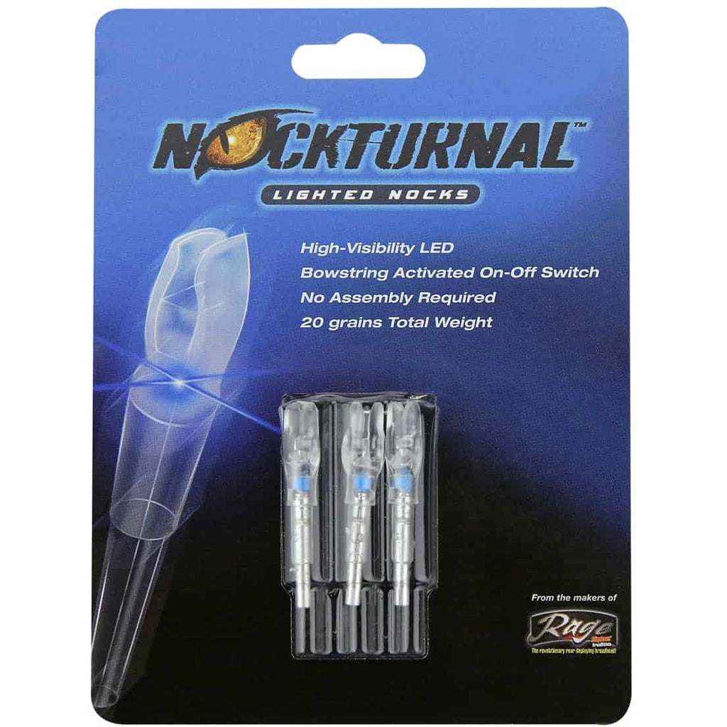 Nockturnal Lighted Nocks G Fit Blue 3 Pack