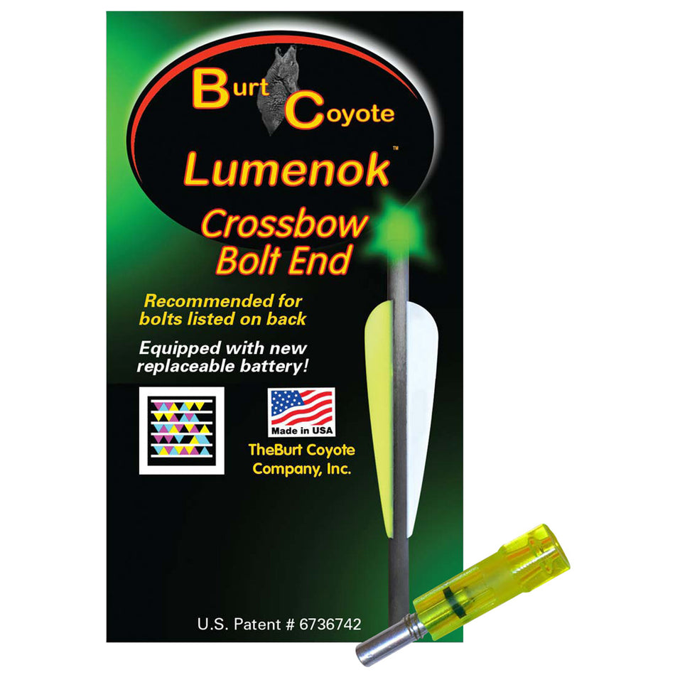 Lumenok Crossbow Lighted Nocks Green Flat for Gold Tip 3 Pack