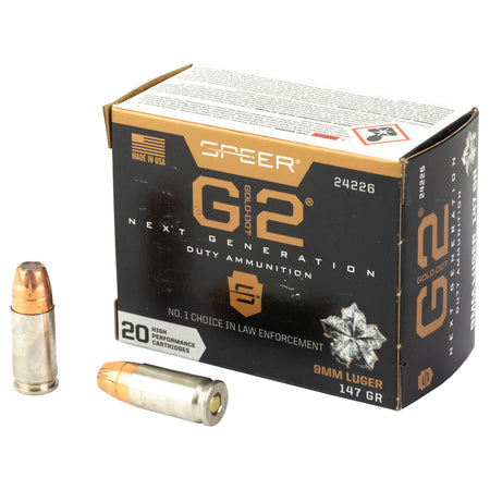 Speer 9mm Luger/Parabellum 24226 G2 Gold Dot Hollow Point 147 Grain