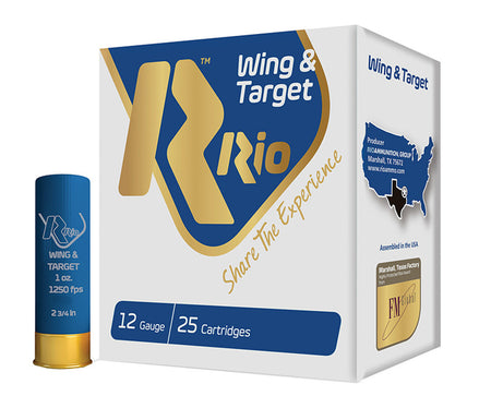 Rio Ammunition Wing & Target 28, 12 Gauge, 2-3/4" 1-Oz, #7.5 Shot