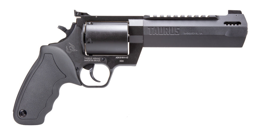 Taurus Raging Hunter 500 S&W Mag Revolver, 6.75in Ported Barrel, 5-Round, Black Steel Frame