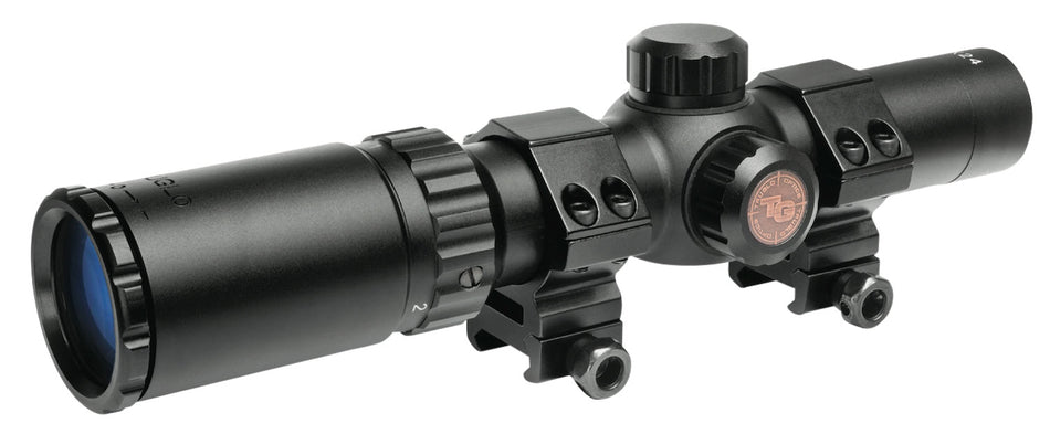 TruGlo TG8514BC Tru-Brite 30 Hunter 1-4x 24mm 30mm Tube Black Finish Rifle Scope