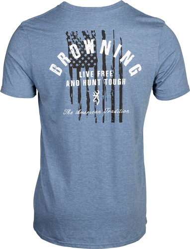 BROWNING SS T-SHIRT HUNT TOUGH BLUE LARGE