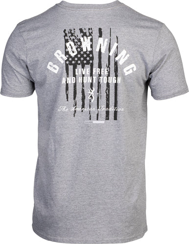 BROWNING SS T-SHIRT HUNT TOUGH HEATHER GRAY XXLARGE