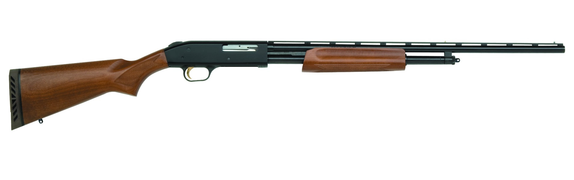 Mossberg 50104 500 All Purpose Full Size 410 Gauge Pump 3" 5+1 24" Blued Vent Rib Barrel, Blued Integral Scope Mount Steel Receiver, Fixed Hardwood Stock, Right Hand