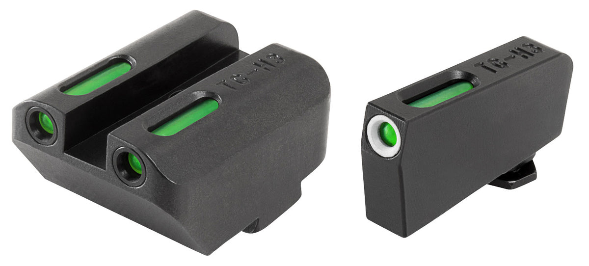TruGlo TG13GL5A TFX Tritium Fiber Optic White Outline Front Sight with Matching Rear Sight