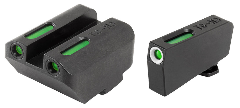 TruGlo TG13GL5A TFX Tritium Fiber Optic White Outline Front Sight with Matching Rear Sight