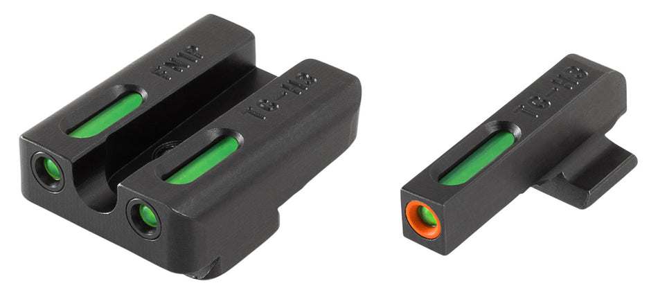 TruGlo TFX Pro TG13FN2PC Tritium Fiber Optic Orange Outline Front & Rear Sight Pair
