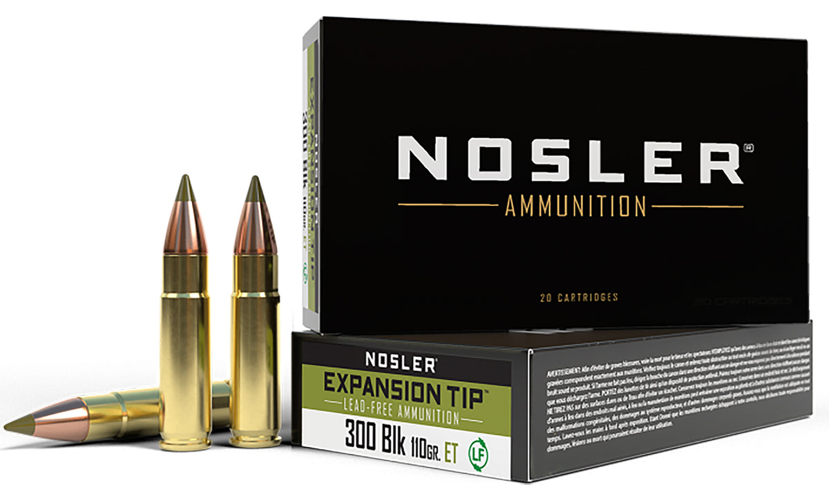 Nosler .300 AAC Blackout 40660 Expansion Tip E-Tip Lead-Free 110 Grain
