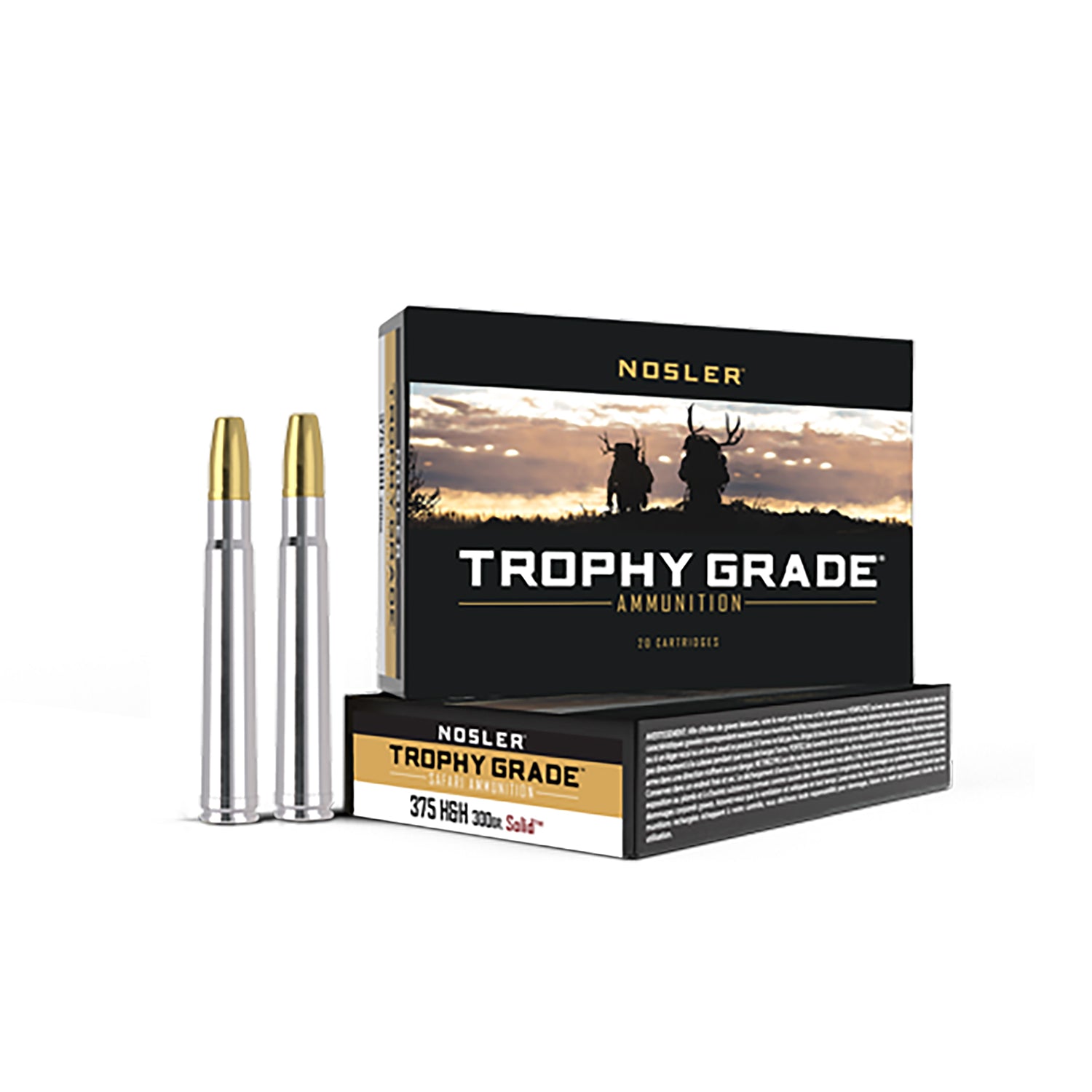 Nosler .375 H&H Mag 40608 Trophy Grade Safari Nosler Solid 300 Grain