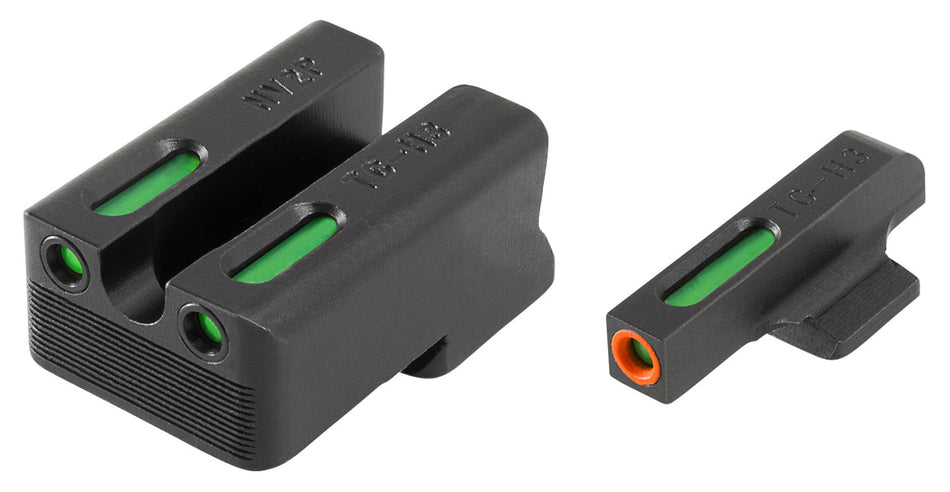 TruGlo TFX Pro TG13NV4PC 1911 Officer/Commander 9mm Orange Outline Front & Tritium Rear Sights