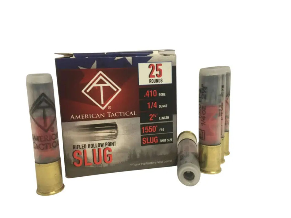 ATI .410 Bore Shotgun Shells Shotshell Rifled Slug Slug 1/2 oz 2.5 in