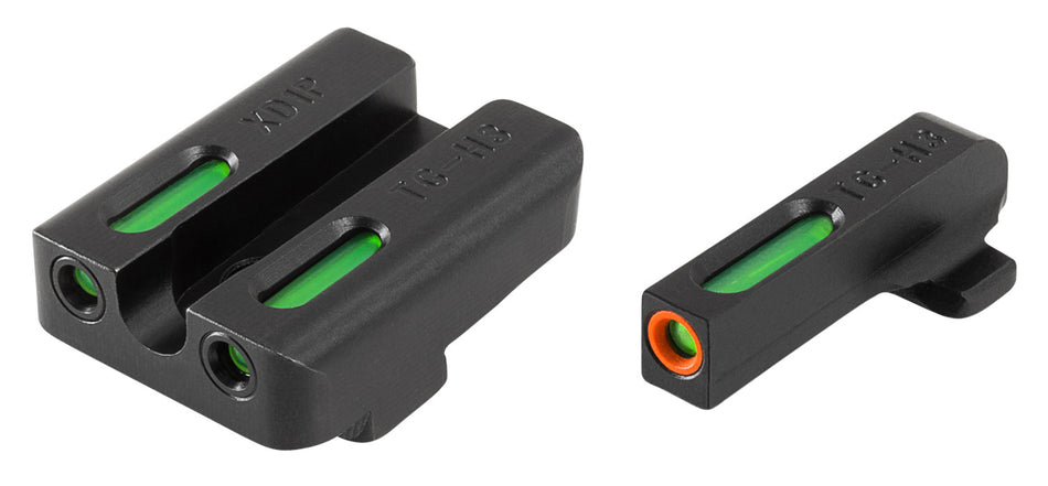 TruGlo TG13XD1PC TFX Pro Tritium Fiber Optic Orange Outline Front Sight and Green Tritium Rear Sight