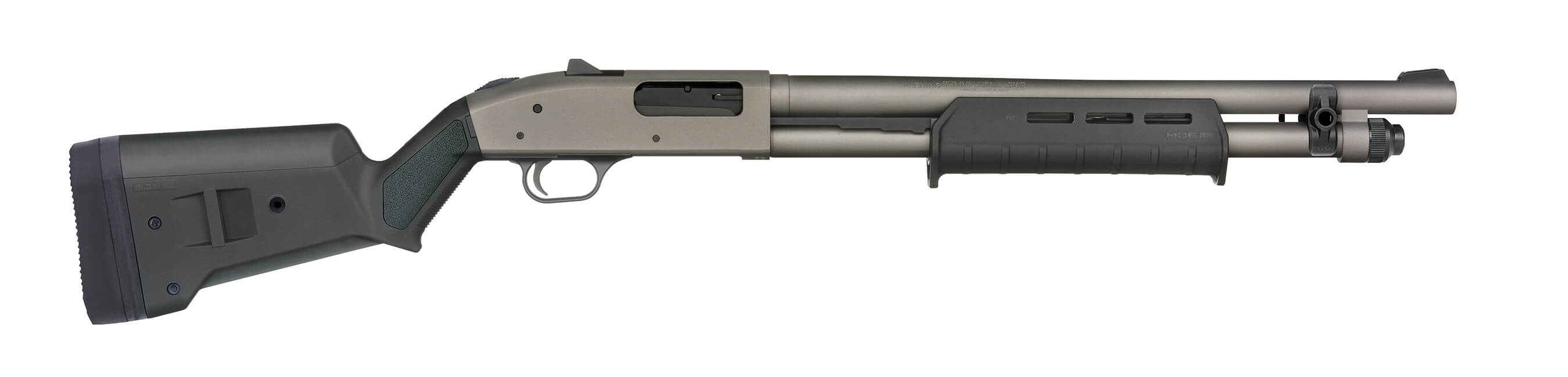 Mossberg 50795 590A1 Professional Series 12 Gauge Bolt 3" 6+1 18.50" Tungsten Gray Cerakote Barrel, Tungsten Gray Cerakote Steel Drilled & Tapped Receiver, Magpul SGA Black Synthetic Stock, Ambidextro