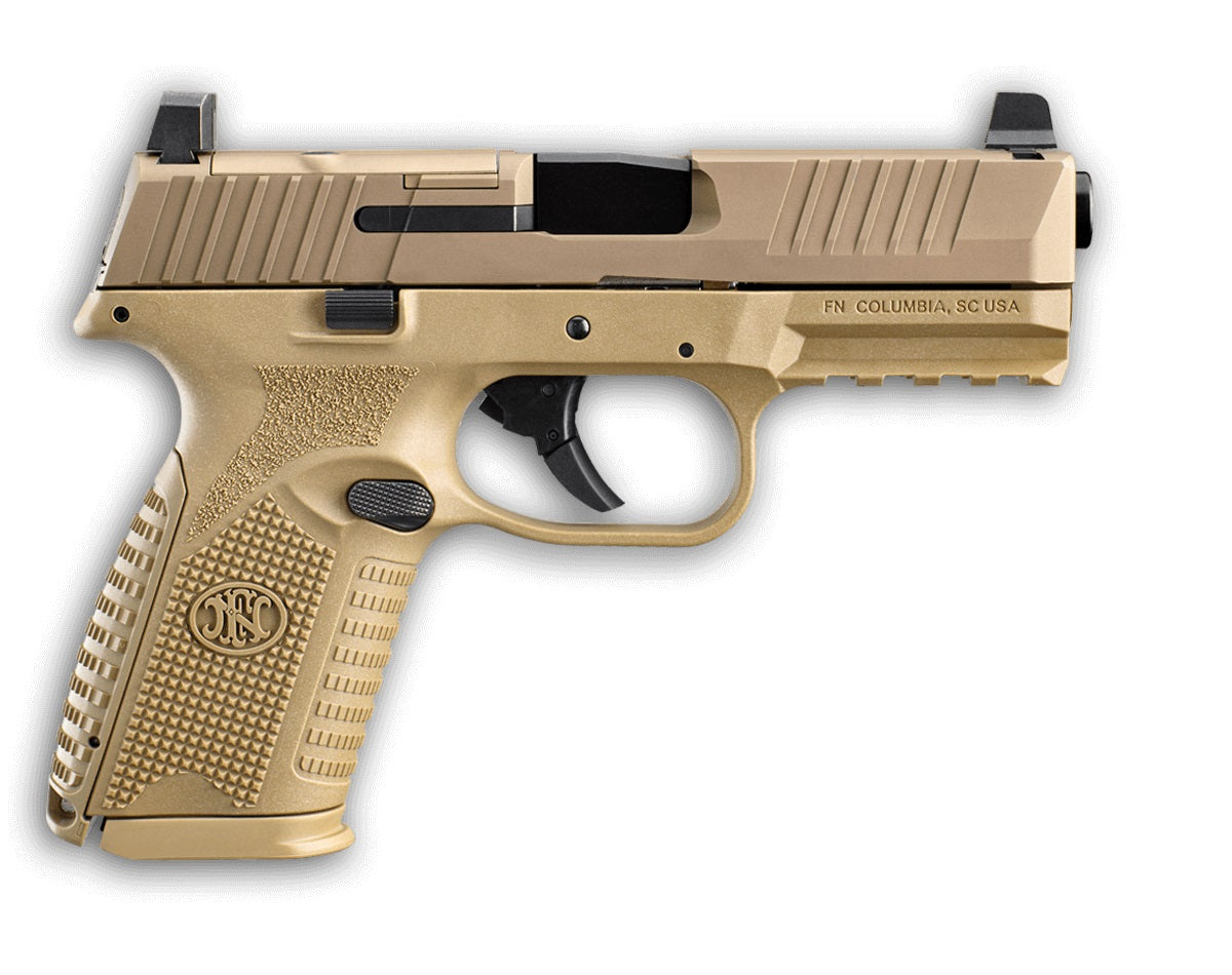 FN 509M MRD Mid-Size 9mm Luger Pistol, 10+1 Capacity, 4" Barrel, FDE PVD Optic Ready Slide
