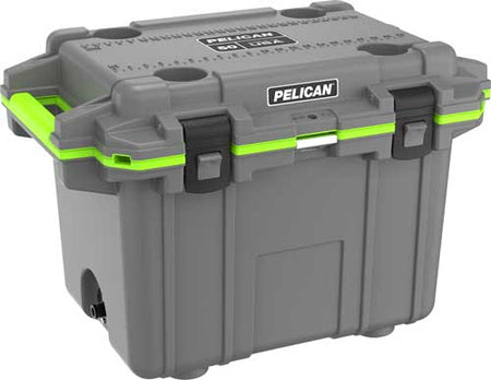 Pelican 50Qt Elite Cooler - Dark Gray and Green