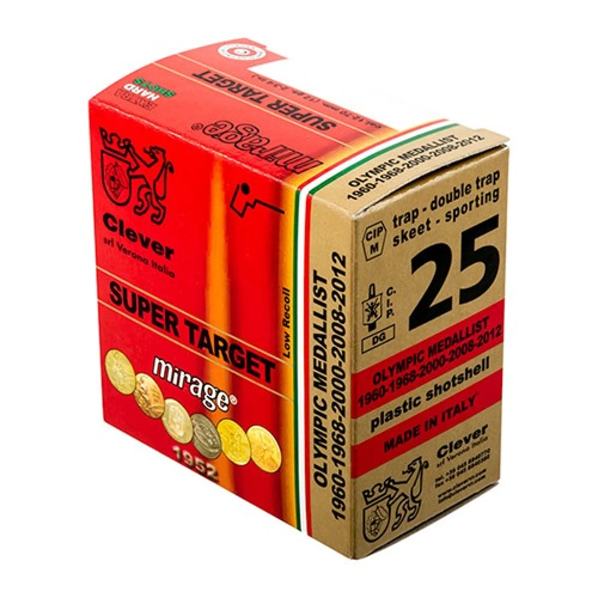 Clever 12 Gauge Shotgun Shells Mirage Super Target T1 #8 1 oz 2.75 in 1290 FPS