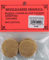 M-Loader Original Oiled Shooting Patches 50-59 Caliber .010 100PK