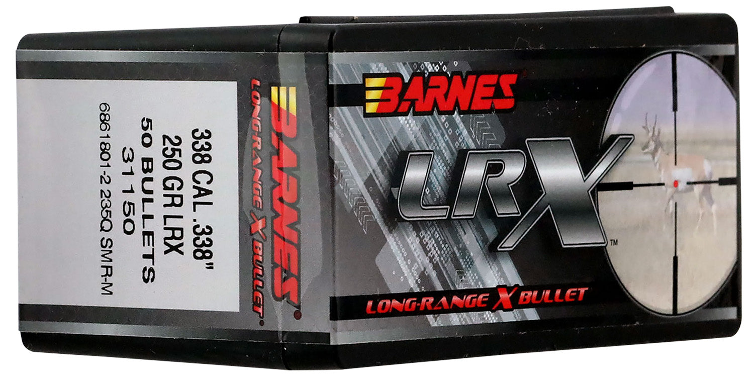 Barnes 31150 LRX .338 Cal 250 Grain Boat Tail Bullets Box of 50
