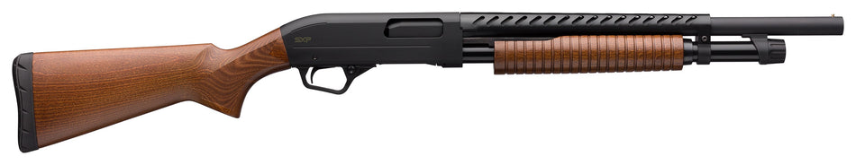 Winchester SXP Trench Pump 12 Gauge Shotgun, 18" Heat Shield Barrel, Hardwood Stock, 5-Round