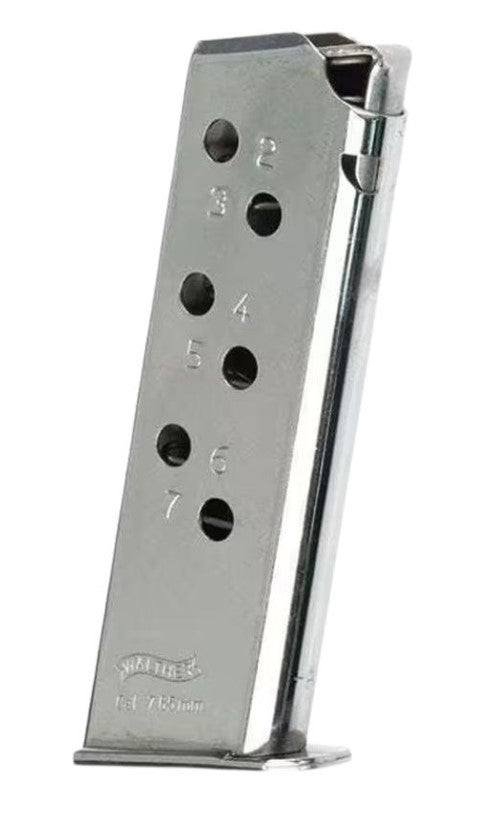PPK .32 ACP Nickel Finish 7RD Handgun Magazine