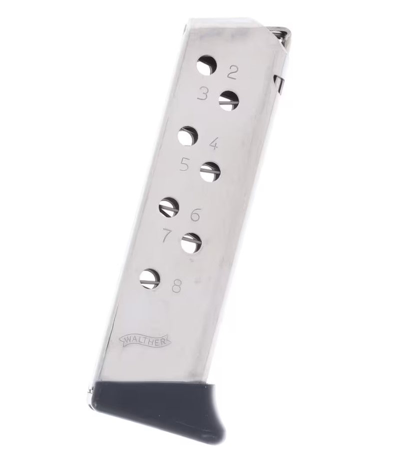 PPK/S .32 ACP Nickel FR 8RD Handgun Magazine