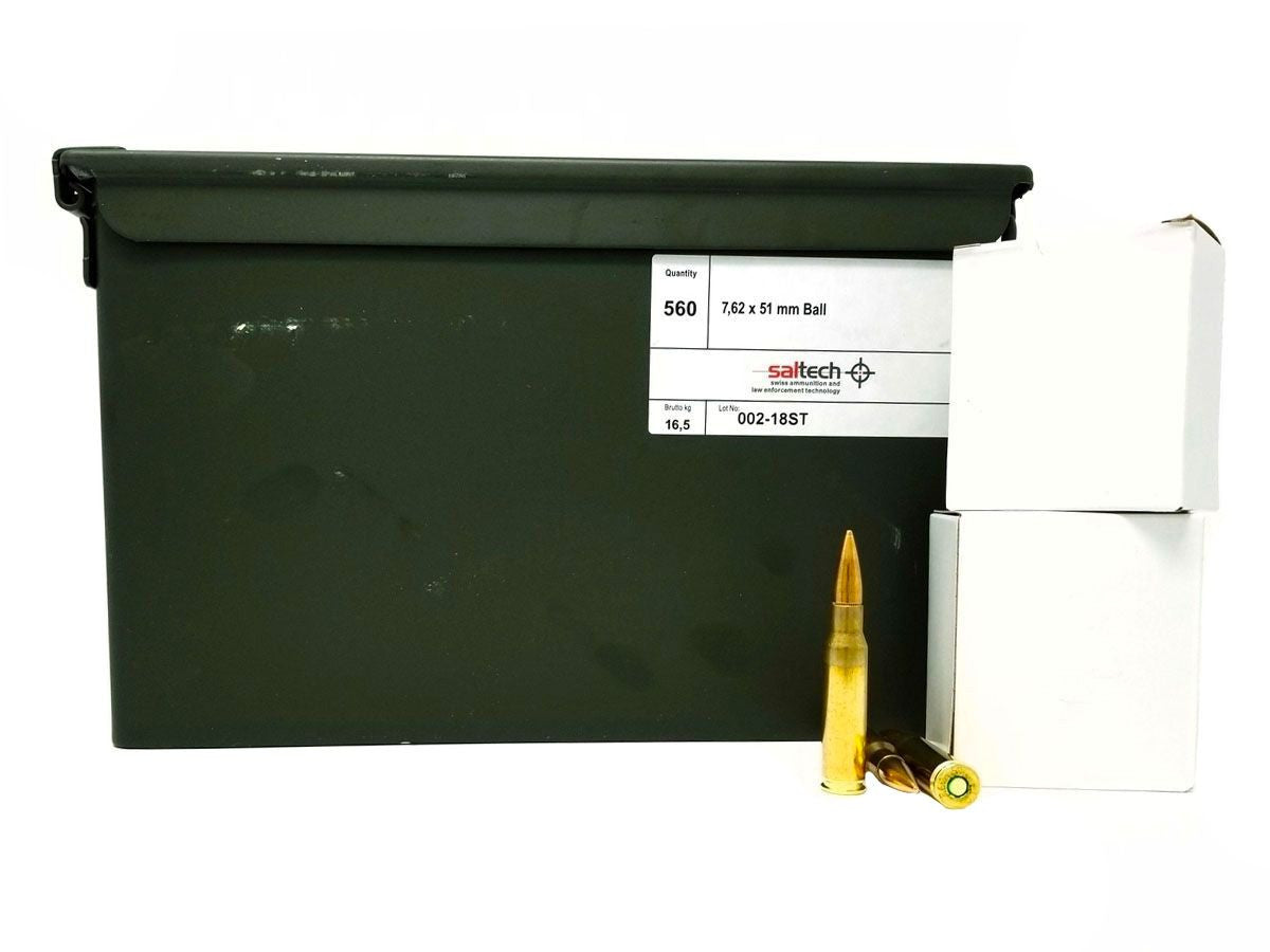 Saltech 7.62x51 NATO M80 150 Grain Full Metal Jacket (FMJ) (560 Round Ammo Can)