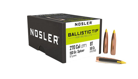 Nosler 150gr Ballistic Tip 270 Caliber Spitzer Point Bullet 50-Pack