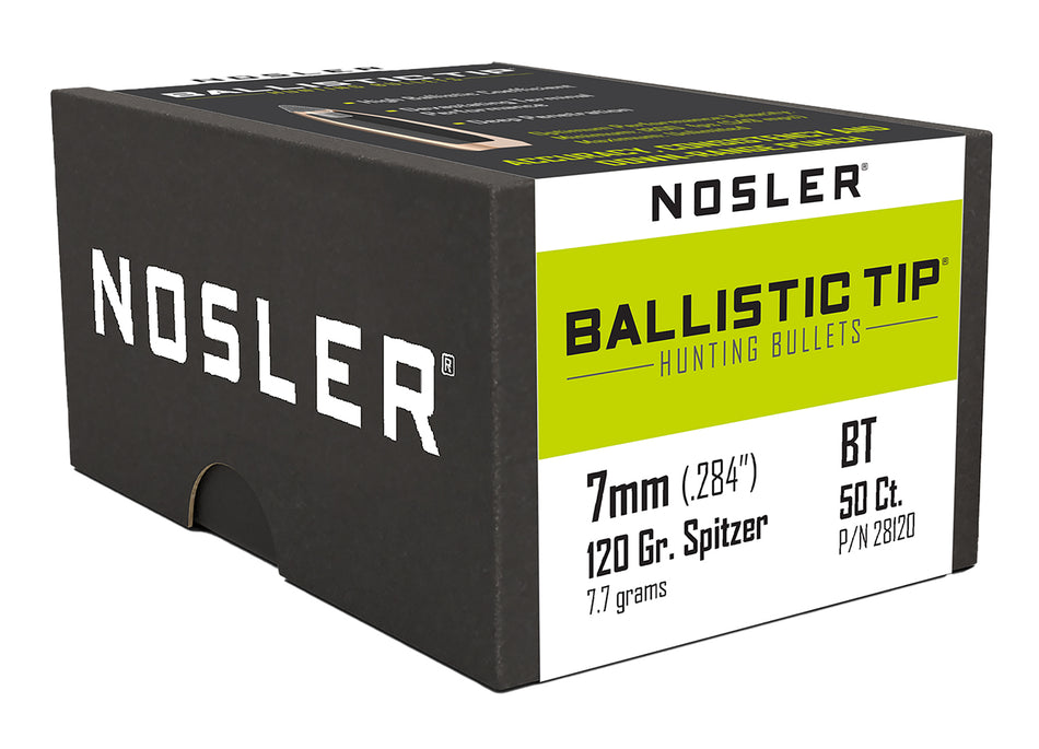 Nosler 120gr Ballistic Tip 7mm Spitzer Point Bullet 50-Pack