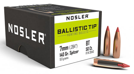 Nosler 140gr Ballistic Tip 7mm Spitzer Point Bullet 50-Pack