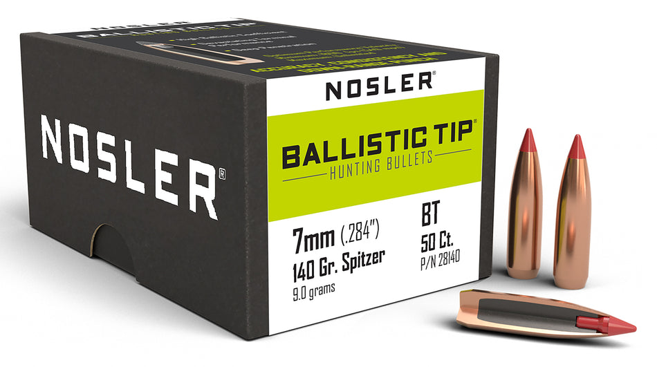 Nosler 140gr Ballistic Tip 7mm Spitzer Point Bullet 50-Pack