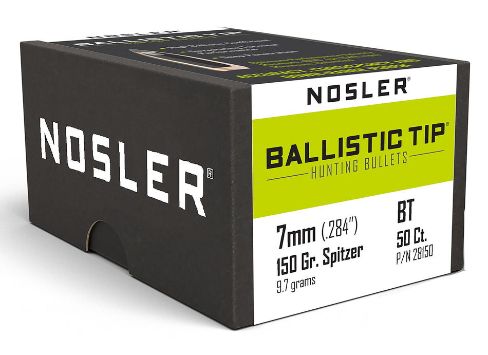 Nosler 150gr Ballistic Tip 7mm Spitzer Point Bullet 50-Pack