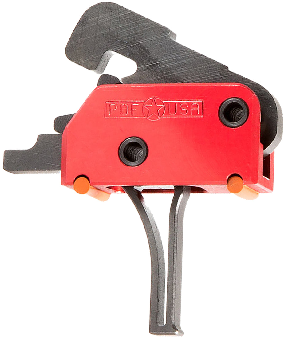 Patriot Ordnance Factory 00858 Single-Stage Drop-In Flat Trigger Black/Red 3.5 lb AR-Platform