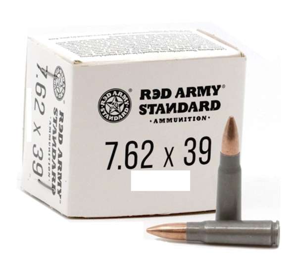 Century Arms 7.62x39mm Rifle Ammo RED ARMY STANDARD Rifle Ammo Target Hollow Point Boat Tail BTHP 122 grain 