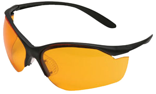 Uvex Vapor II Adult Shooting Glasses Orange Lens Anti-Fog Black Nylon Frame