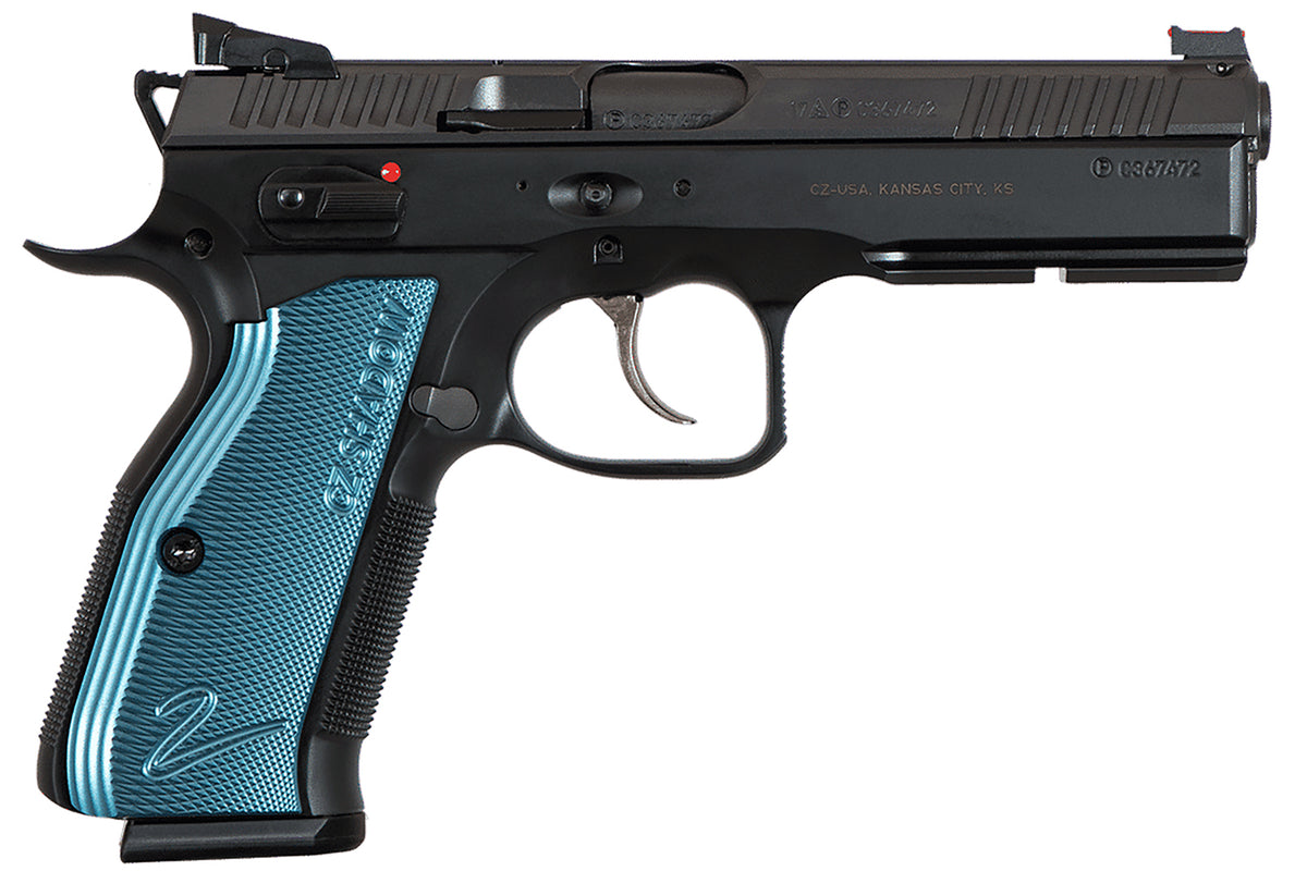 CZ-USA Shadow 2 SA/DA 9mm Luger 17+1 Pistol with Blue Aluminum Grip