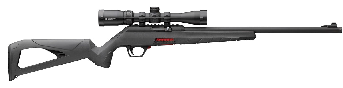 Winchester Wildcat w/Optic Full Size .22 LR 10+1 18" Threaded Barrel Rifle, Gray Thumbhole Synthetic Stock