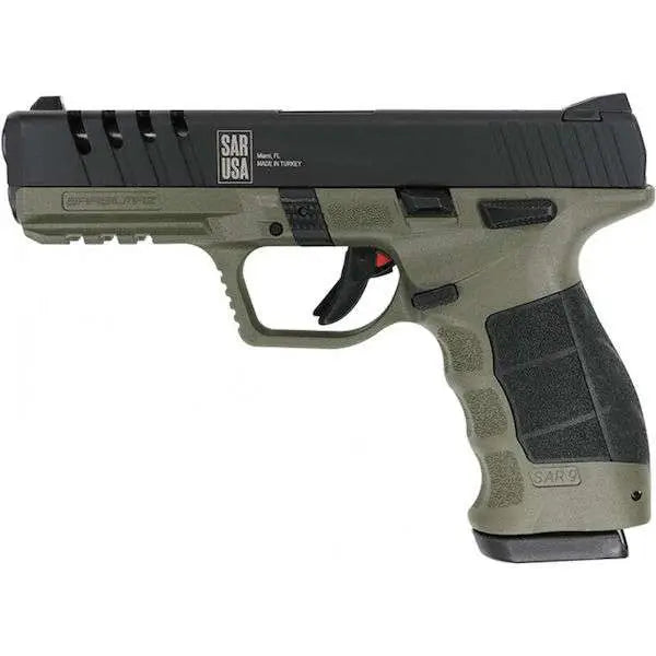 Sarsilmaz SAR9X 9mm Pistol - Black/OD Green